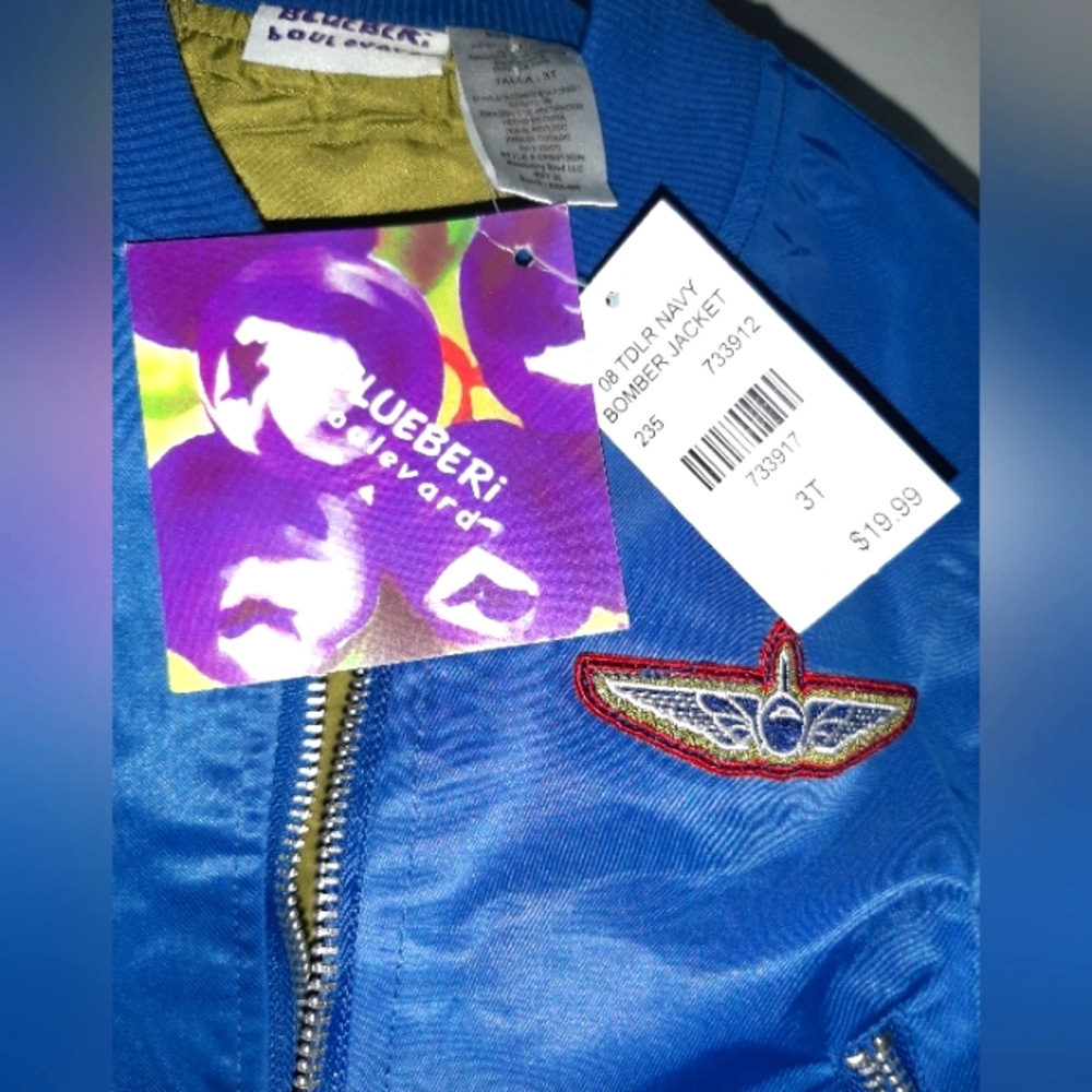 Blueberi Boulevard Pilot In Training Bomber Jacket size 3T